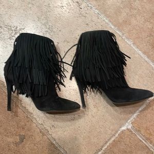 Zara fringe booties size 39